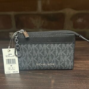 Michael Kors Black and Gray Card Holder/coin purse